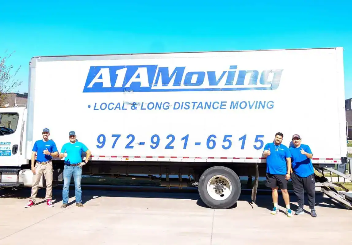A1A Moving crew in front of an A1A local and long distance moving truck